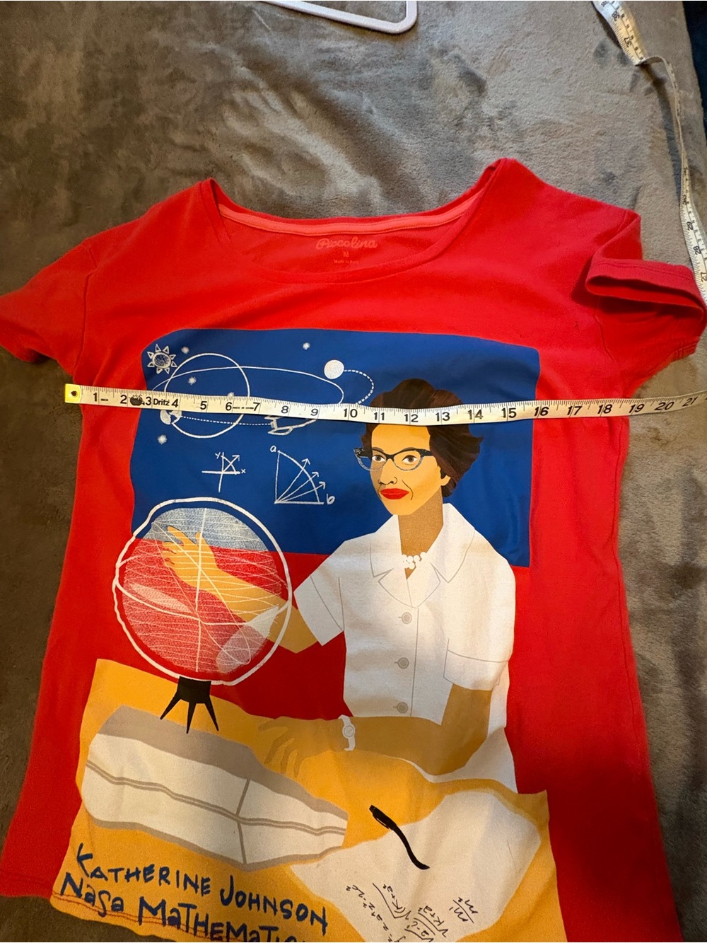 Katherine Johnson Graphic Tee - Red Short Sleeve Top - Picture 5 of 7